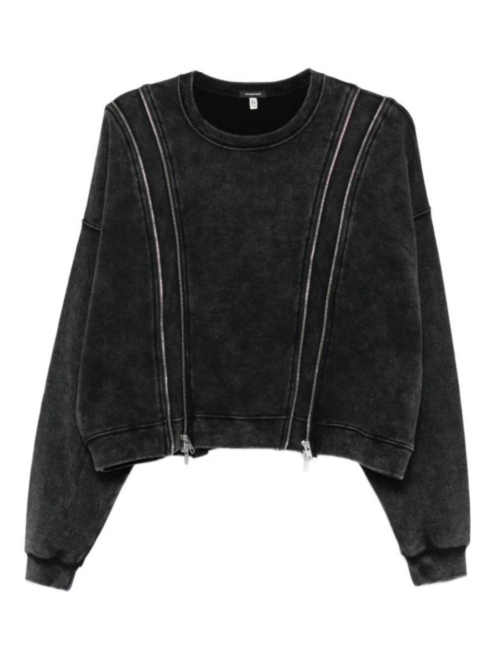 R13 NWOT zip-detailed sweatshirt - black M